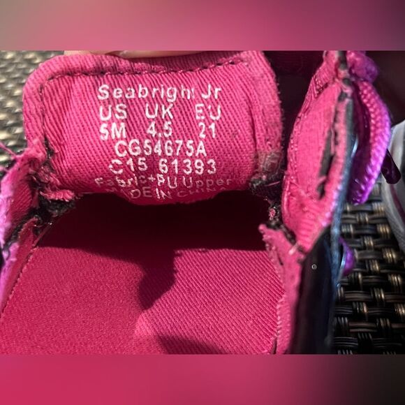 SPERRY TOP-SIDER Boat Shoes Little Girls Size 5 Seabright Black / Pink Shimmer - Picture 3 of 10